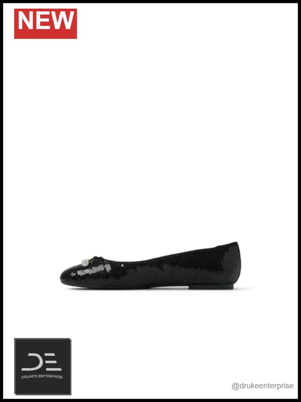 Ted Baker Women's Ava Icon Ballet Flats, Sequin Upper, Quilted Insole